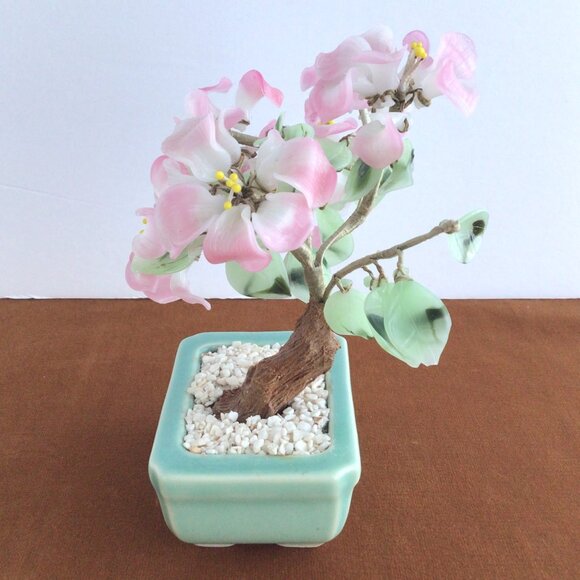 Vintage Glass Cherry Blossom Bonsai Tree - Picture 6 of 8